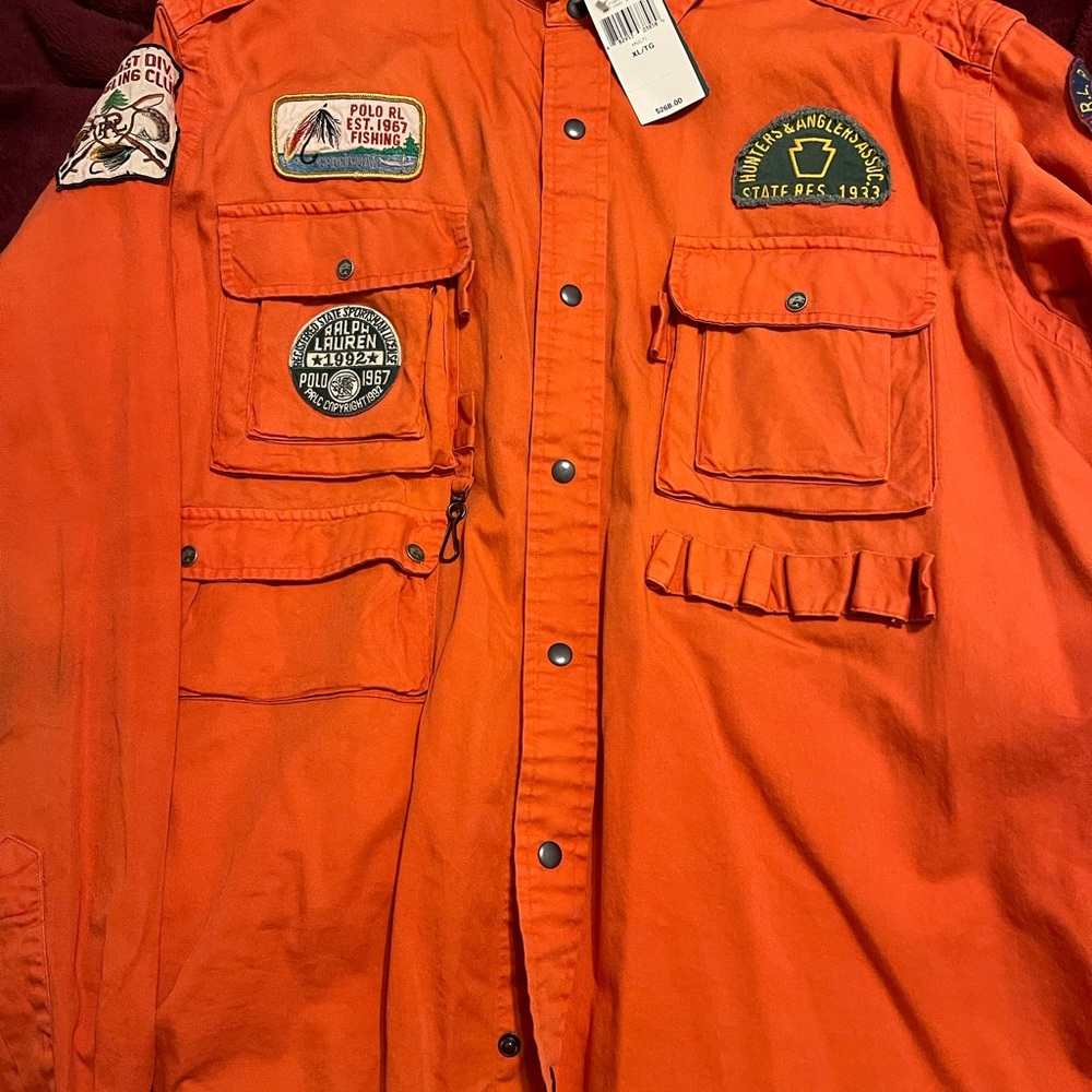 Orange polo shirt
